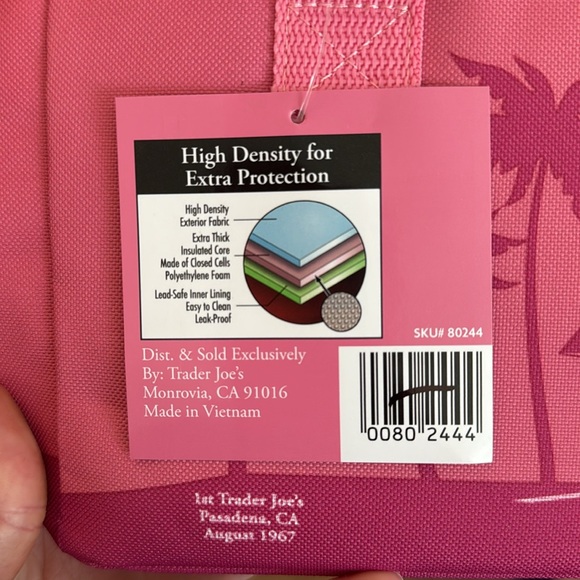 Set of Two Mini Insulated Totes in Pink and Lavender NWT - Picture 3 of 4